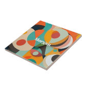 Medio eeuw Modern Art Monogram of naam, geometrisc Tegeltje (Zijkant)