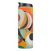 Medio eeuw Modern Art Monogram of naam, geometrisc Thermosbeker (Geroteerd rechts)