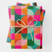 Medio eeuw Modern Geometrisch Kleurrijk Patroon Inpakpapier Vel (In situ)