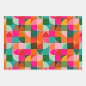 Medio eeuw Modern Geometrisch Kleurrijk Patroon Inpakpapier Vel (Voorkant)