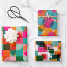 Medio eeuw Modern Geometrisch Kleurrijk Patroon