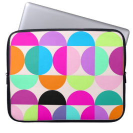 Medio eeuw Modern Geometrisch Kleurrijk Patroon Laptop Sleeve