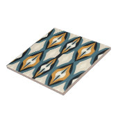 Medio-eeuw modern gestileerd geometrisch patroon tegeltje (Zijkant)