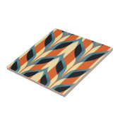 Medio-eeuw modern gestileerd geometrisch patroon tegeltje (Zijkant)