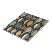 Medio-eeuw modern gestileerd geometrisch patroon tegeltje (Zijkant)