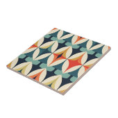 Medio-eeuw modern gestileerd geometrisch patroon tegeltje (Zijkant)