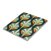 Medio-eeuw modern gestileerd geometrisch patroon tegeltje (Zijkant)