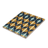 Medio-eeuw modern gestileerd geometrisch patroon tegeltje (Zijkant)