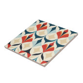 Medio-eeuw modern gestileerd geometrisch patroon tegeltje (Zijkant)