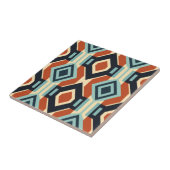 Medio-eeuw modern gestileerd geometrisch patroon tegeltje (Zijkant)