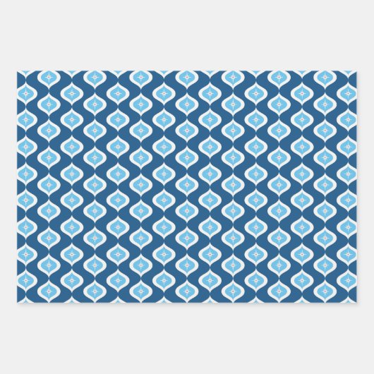 Medio eeuw moderne geometrische kerst inpakpapier vel (Voorkant 3)