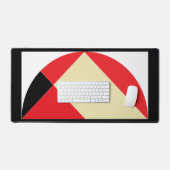 Medio-eeuw moderne halfcirkel geometrische douane bureaumat (Keyboard & Muis)