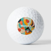 Medio eeuw moderne kunst, naam of monogram geometr golfballen (Voorkant)