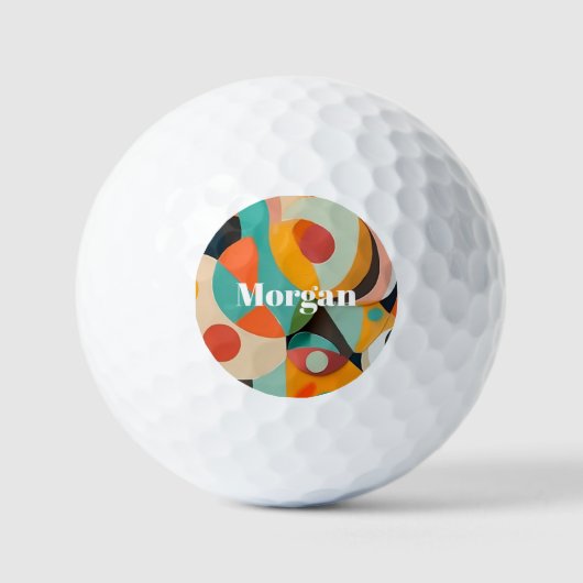 Medio eeuw moderne kunst, naam of monogram geometr golfballen (Voorkant)