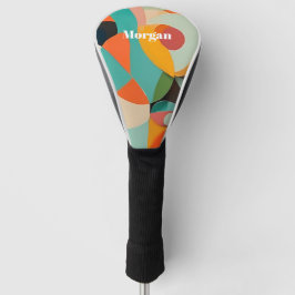 Medio eeuw moderne kunst, naam of monogram geometr golfheadcover
