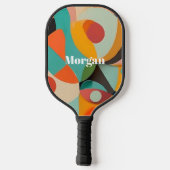 Medio eeuw moderne kunst, naam of monogram geometr pickleball paddle (Achterkant)