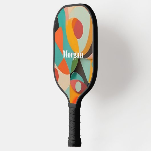 Medio eeuw moderne kunst, naam of monogram geometr pickleball paddle (Links)