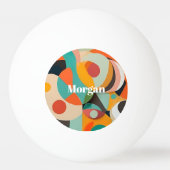 Medio eeuw moderne kunst, naam of monogram geometr pingpongbal (Achterkant)