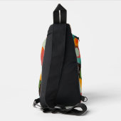 Medio eeuw moderne kunst, naam of monogram geometr sling bag (Achterkant)