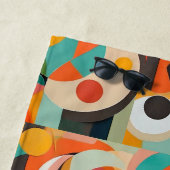 Medio eeuw moderne kunst, naam of monogram geometr strandlaken (In situ)