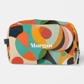 Medio eeuw moderne kunst, naam of monogram geometr toilettasje (Voorkant)