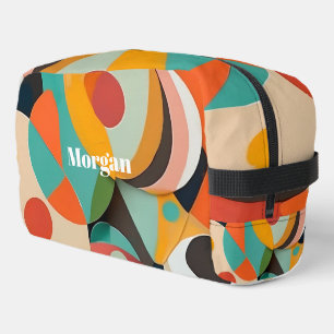 Medio eeuw moderne kunst, naam of monogram geometr toilettasje