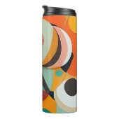 Medio eeuw moderne kunst, verticale naam, geometri thermosbeker (Geroteerd rechts)