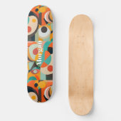 Medio eeuw moderne kunst, verticale naam geometris persoonlijk skateboard (Voorkant)