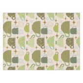 Medio eeuw Teacup Patroon Tafelkleed (Voorkant (Horizontaal))