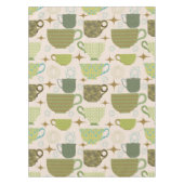 Medio eeuw Teacup Patroon Tafelkleed (Voorkant)