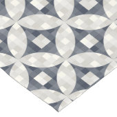 Medio-eeuwse moderne blauwe grijs & beige cheque lange tafelloper (Hoek)