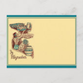  medio-eeuwse Tiki Briefkaart (Voorkant)