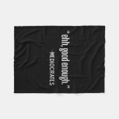 Mediocrates Funny Philosopher, Filosofie Citaat Pu Fleece Deken (Voorkant (Horizontaal))