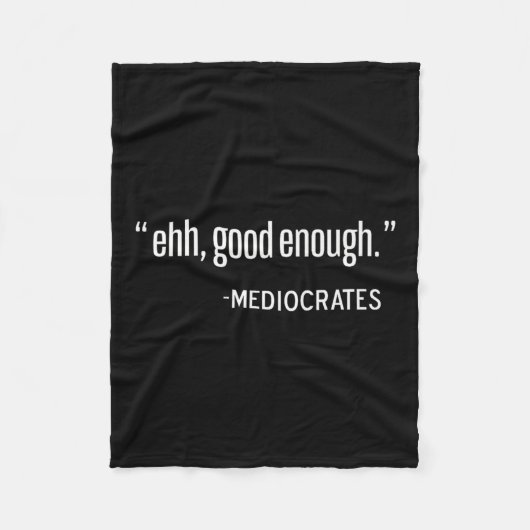Mediocrates Funny Philosopher, Filosofie Citaat Pu Fleece Deken (Voorkant)