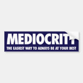 Mediocratie Bumpersticker (Voorkant)