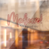 Mediocre! transparent window cling raamsticker (Vel 2)