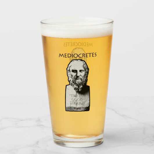 Mediocretes (Filosoof der Mediocre) Glas (Voorkant gevuld)