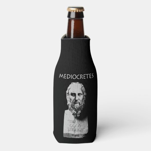 Mediocretes (Filosoof van het Gemiddelde) Flesjeskoeler (Fles Voorkant)