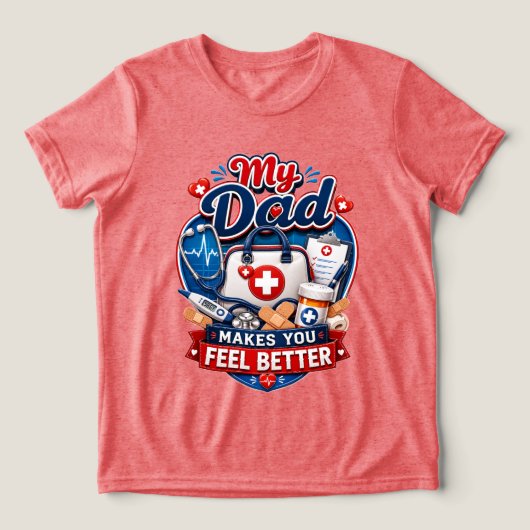 Medisch (1) Tri-Blend shirt (Design voorkant)