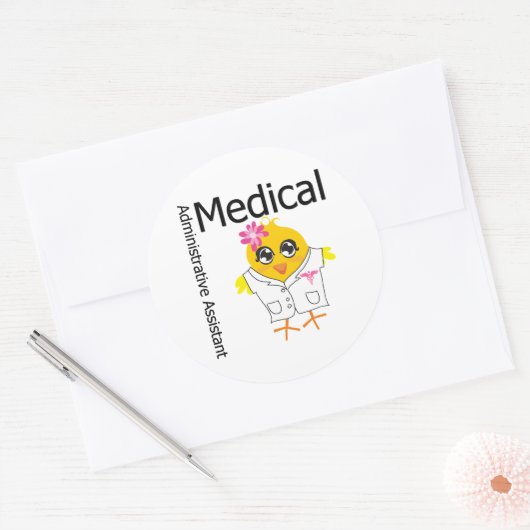 Medisch administratief assistent ronde sticker (Envelop)