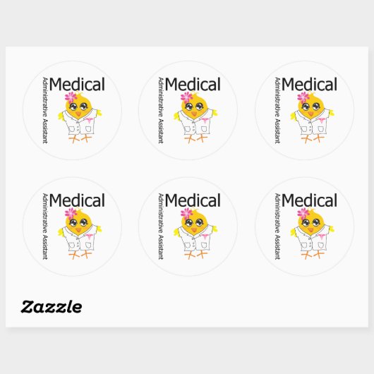 Medisch administratief assistent ronde sticker (Vel)