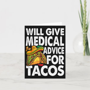 Medisch Advies Voor Tacos Mexicaans Cinco De Mayo Kaart