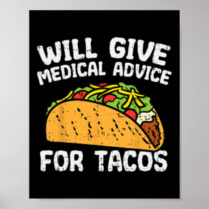 Medisch advies voor TACOS Mexicaanse Cinco de Mayo Poster