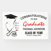 Medisch Afstuderen | Gefeliciteerd New Doctor Spandoek (Horizontaal)
