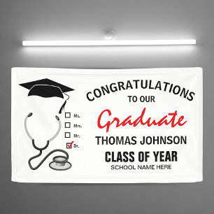 Medisch Afstuderen Gefeliciteerd New Doctor Spandoek