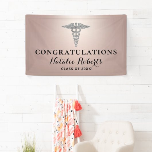 Medisch Afstuderen Girly Roos Gold Banner (Insitu)