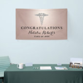 Medisch Afstuderen Girly Roos Gold Banner (Beurs)