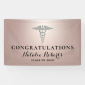 Medisch Afstuderen Girly Roos Gold Banner (Horizontaal)