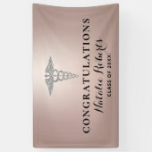 Medisch Afstuderen Girly Roos Gold Banner (Verticaal)