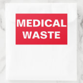 Medisch Afval Bord Rechthoekige Sticker (Tas)
